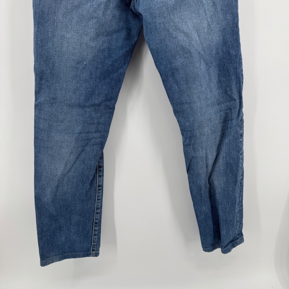 Uniqlo Jeans Slim Straight Mens 31 Blue Kaihara Denim Low Rise 321-412623 - Picture 5 of 11
